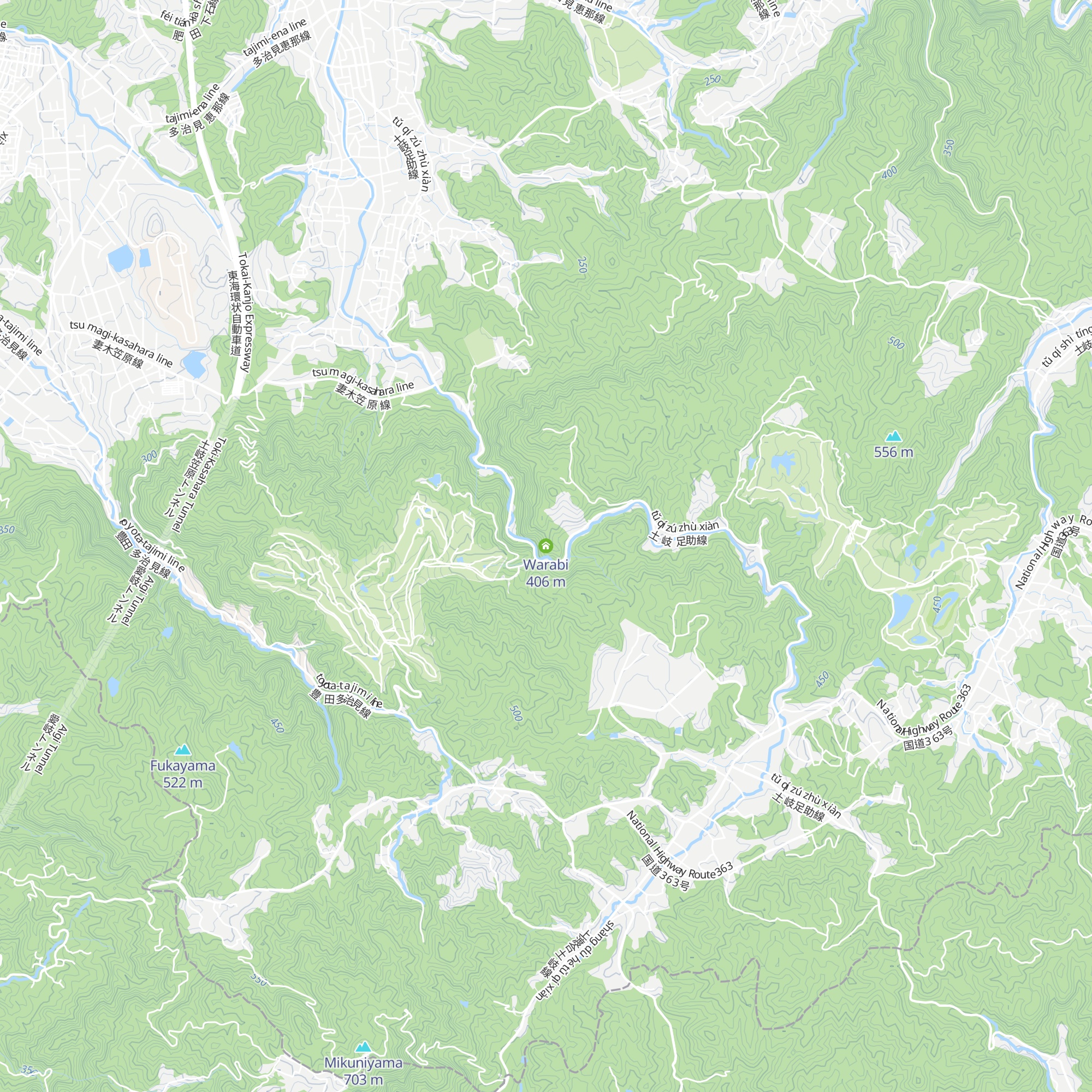 Warabi map