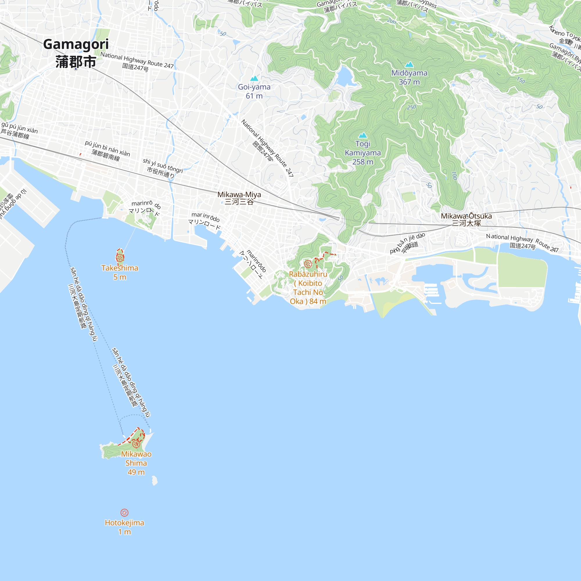 Mitani Onsen Kankō Annai Sho map