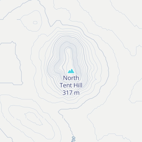 Map of North Tent Hill