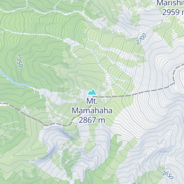 Map of Mt. Mamahaha