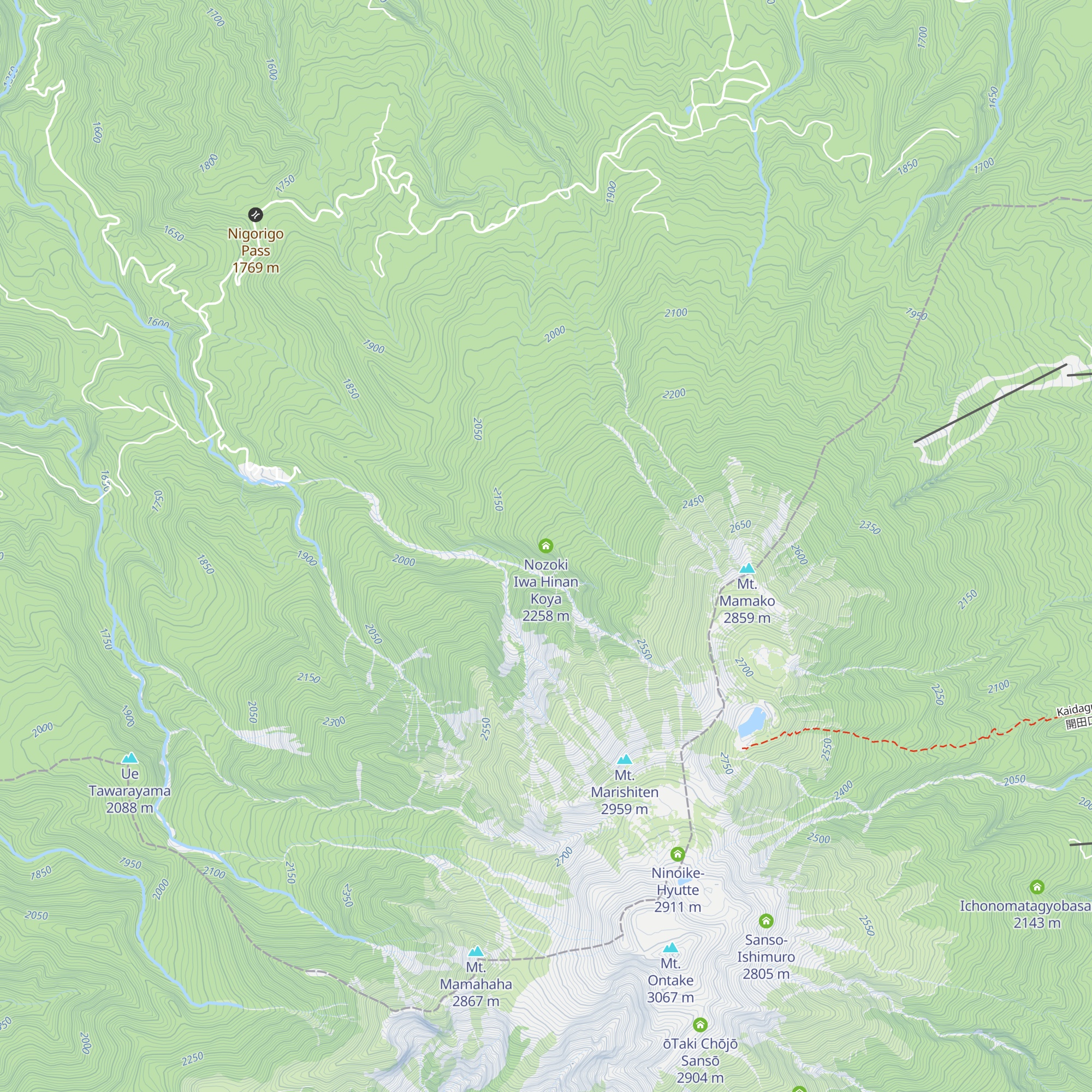 Nozoki Iwa Hinan Koya map