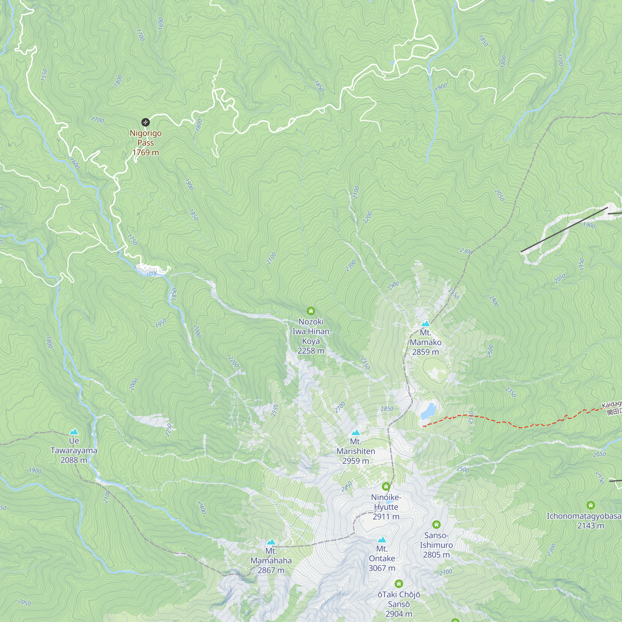 Nozoki Iwa Hinan Koya map