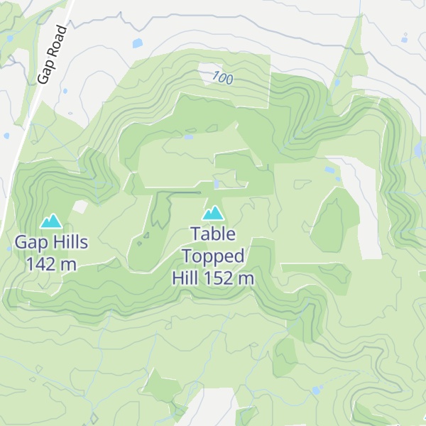 Map of Table Topped Hill