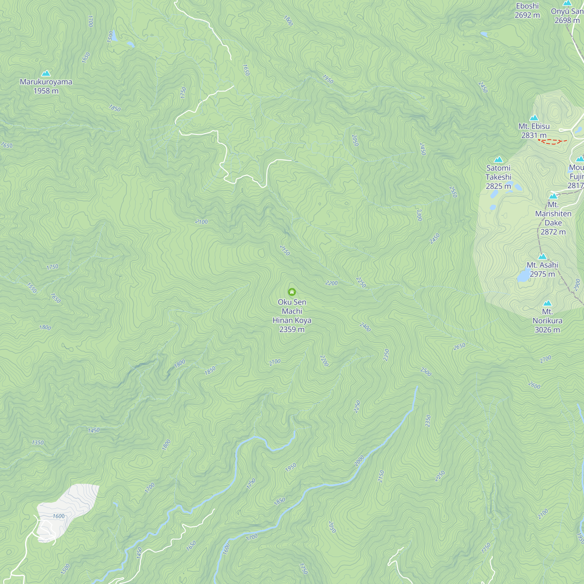 Oku Sen Machi Hinan Koya map