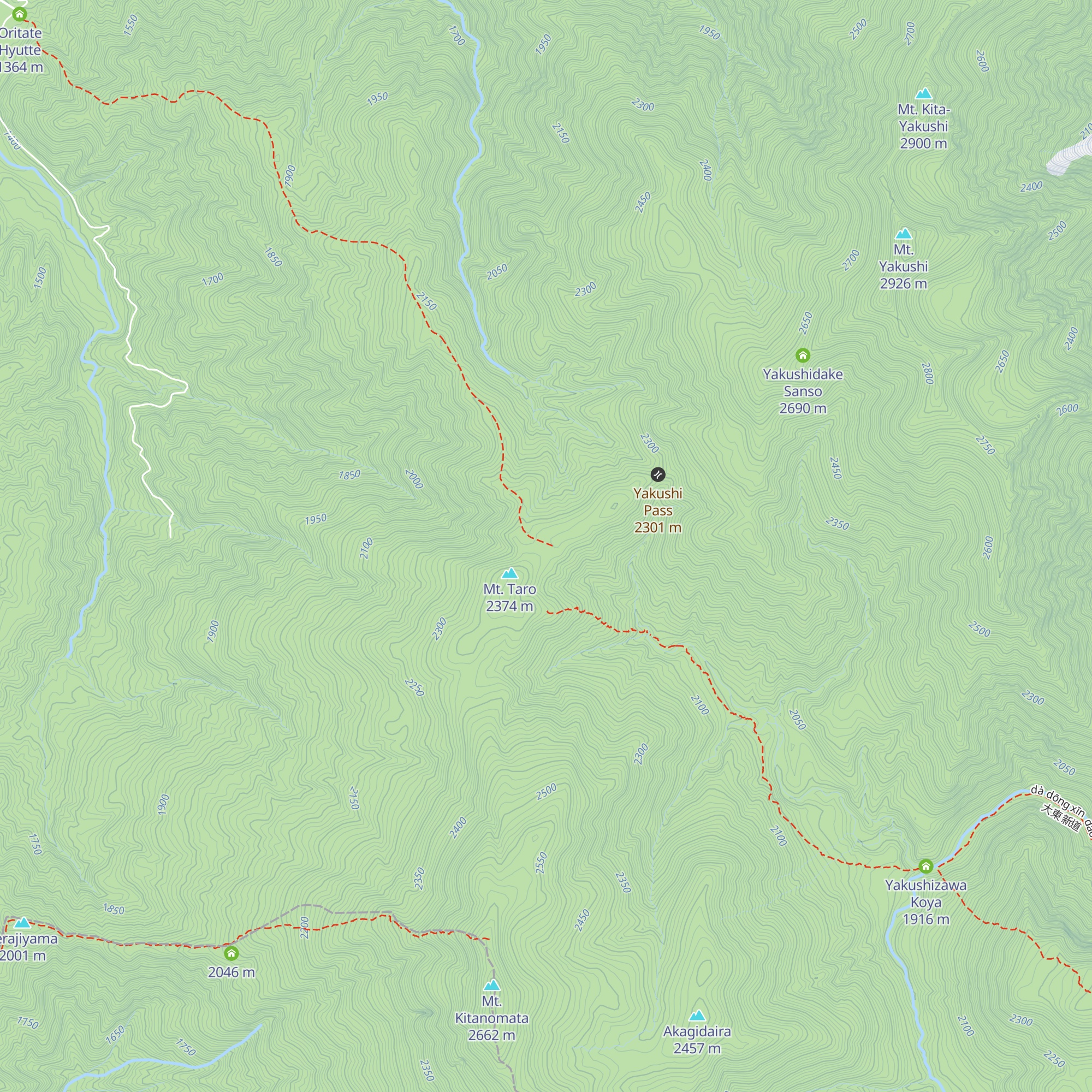 Tarodairakoya map