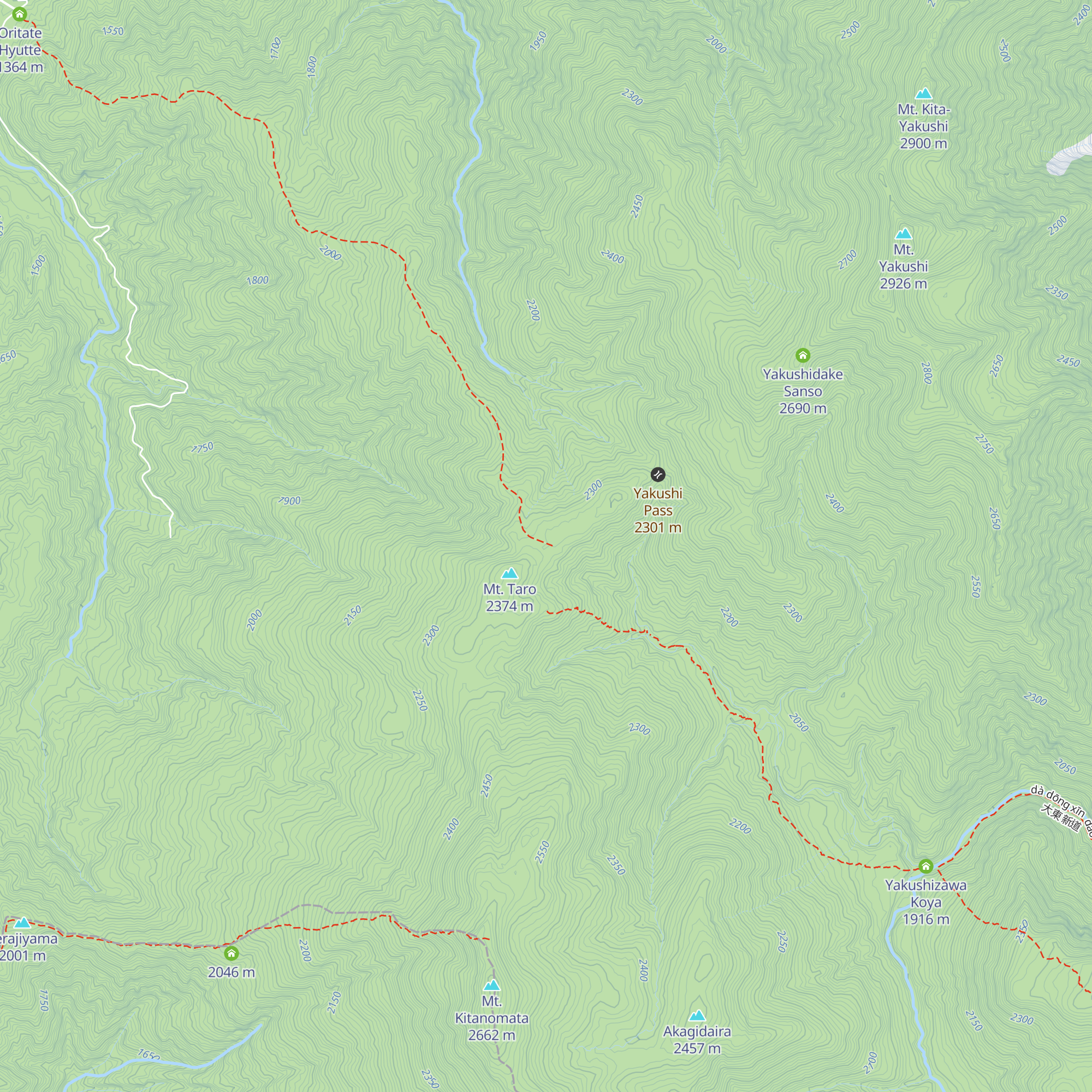 Tarodairakoya map