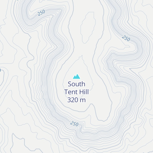 Map of South Tent Hill