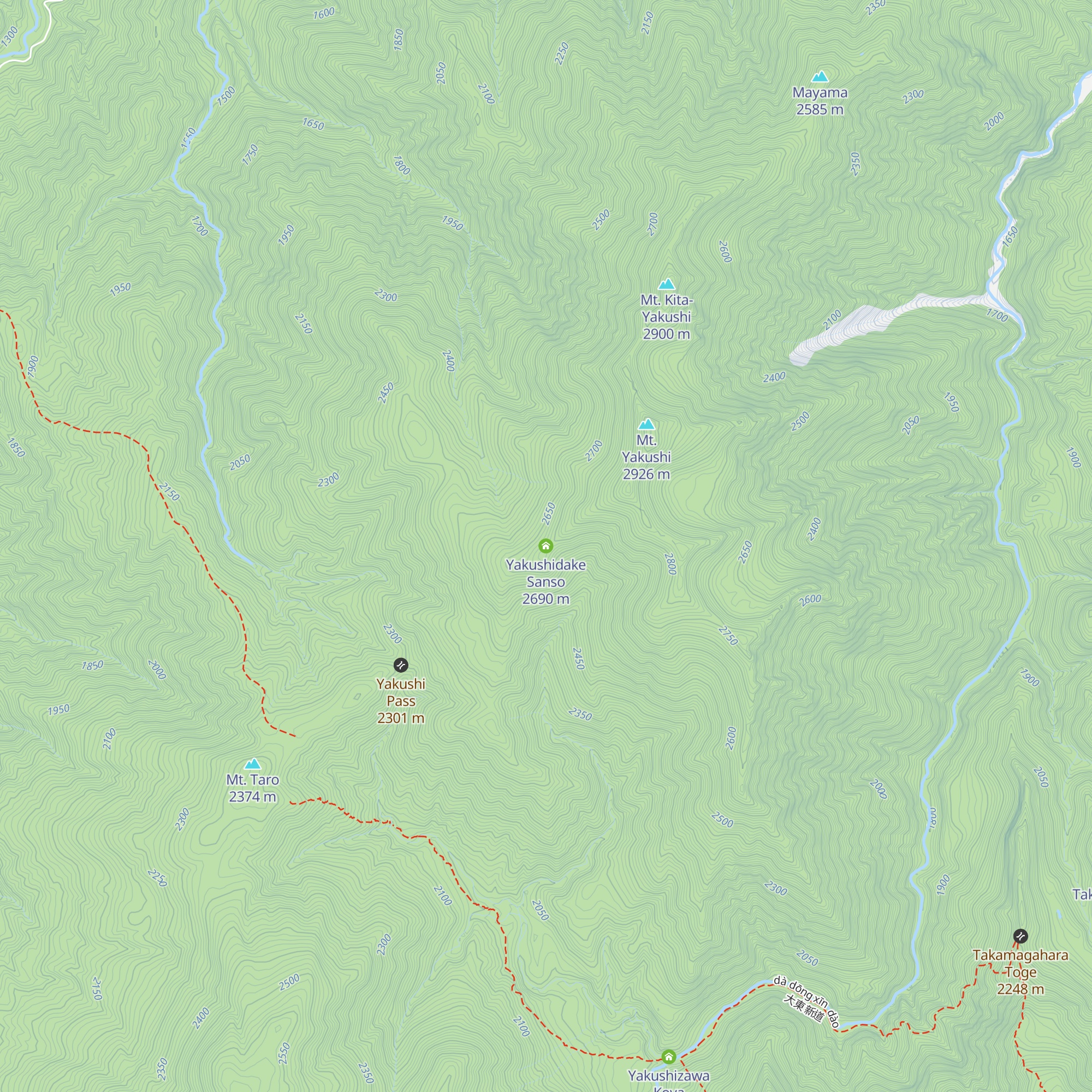 Yakushidake Sanso map