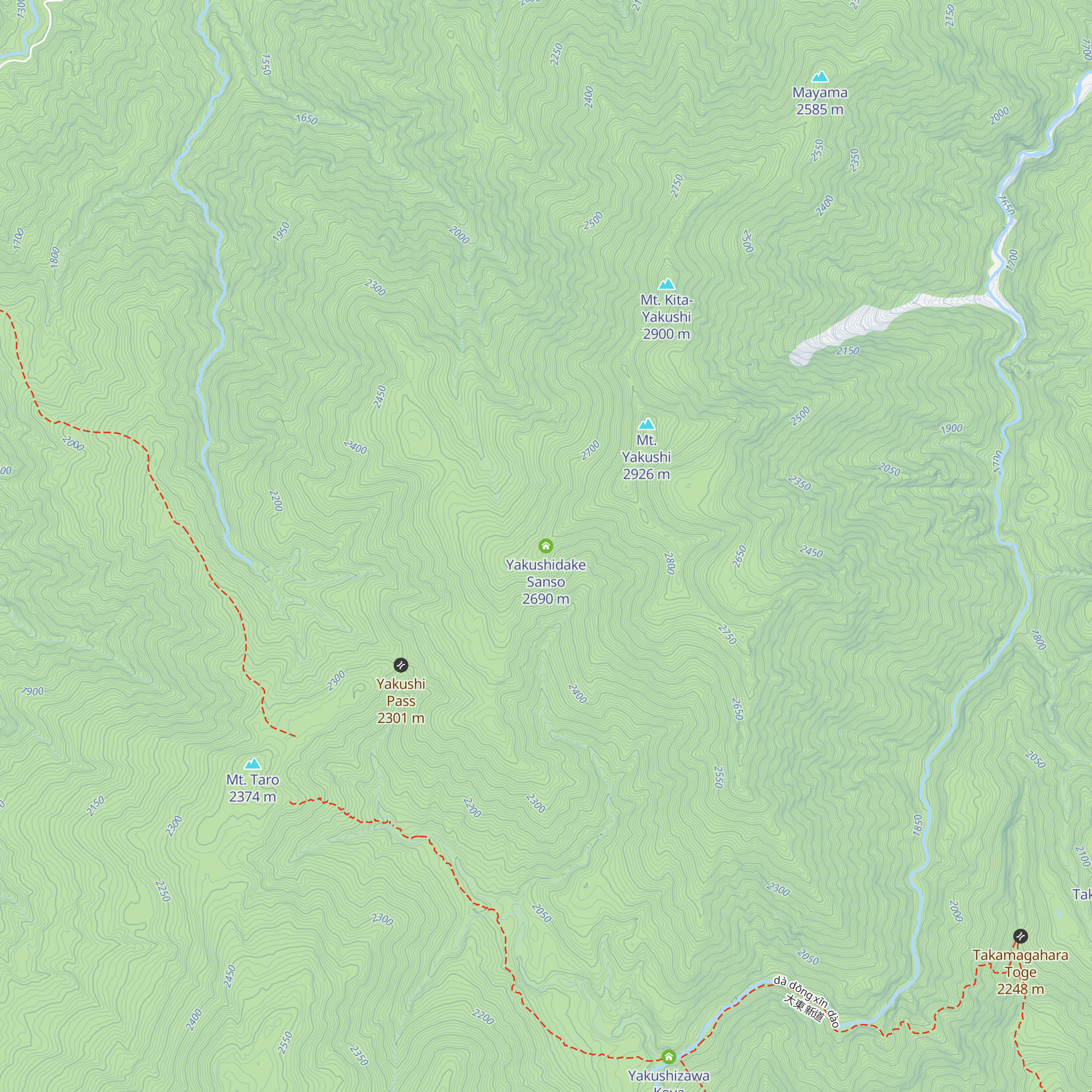 Yakushidake Sanso map