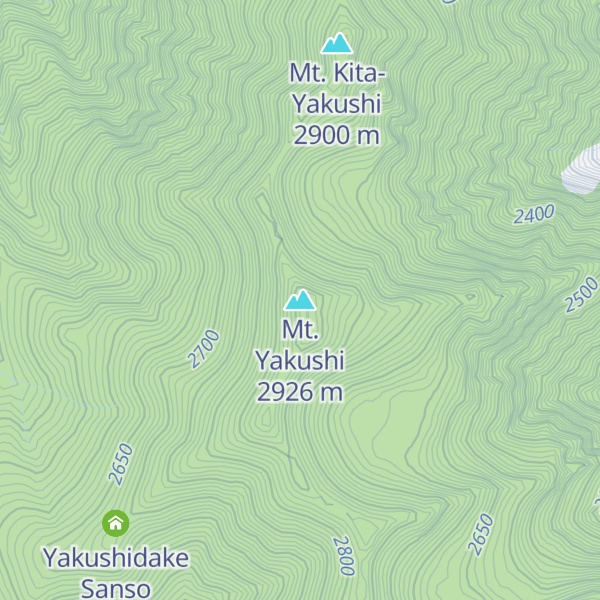 Map of Mt. Yakushi