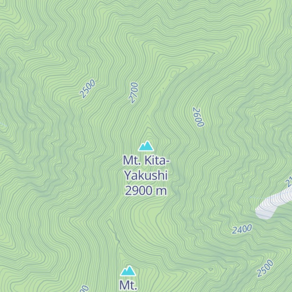 Map of Mt. Kita-Yakushi