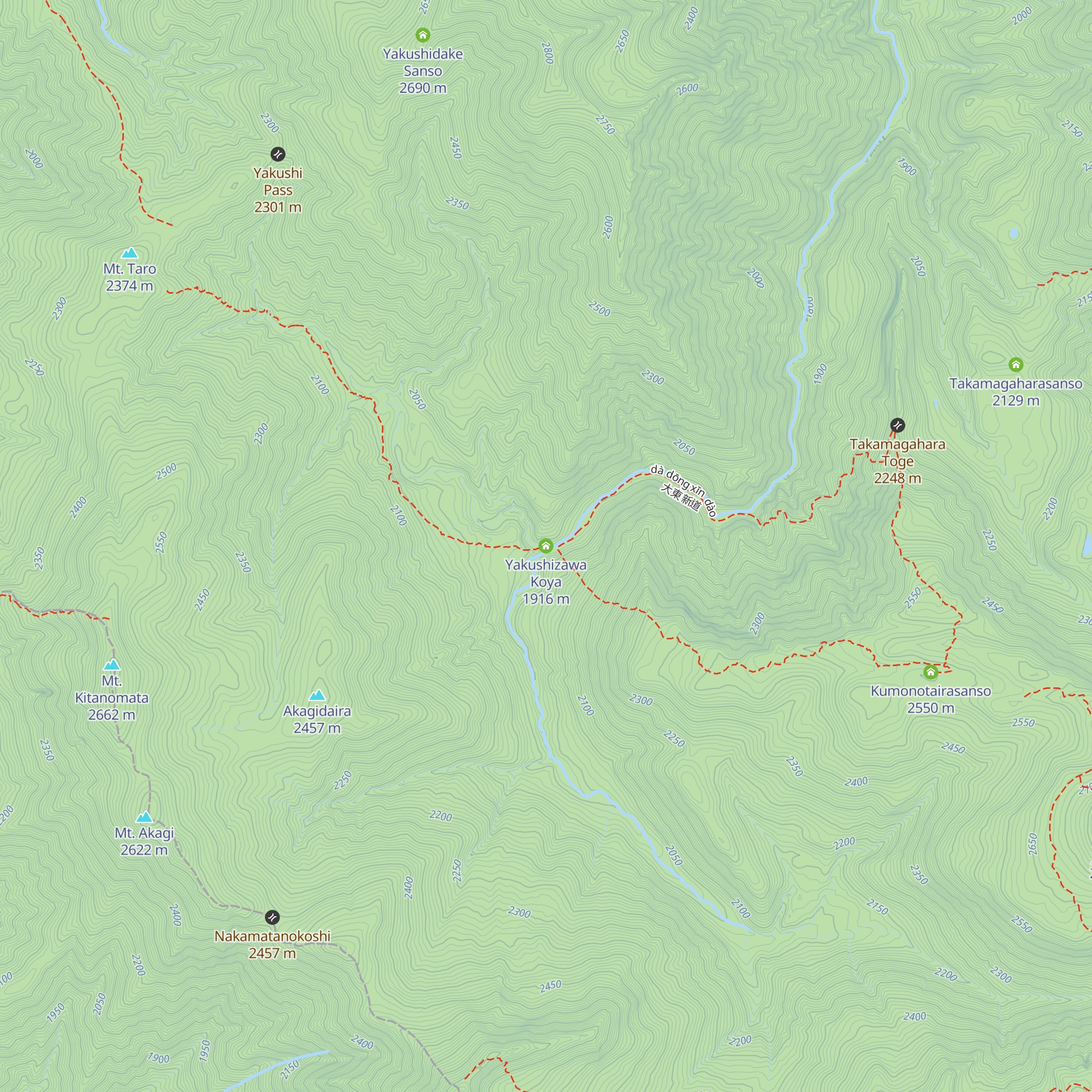 Yakushizawa Koya map