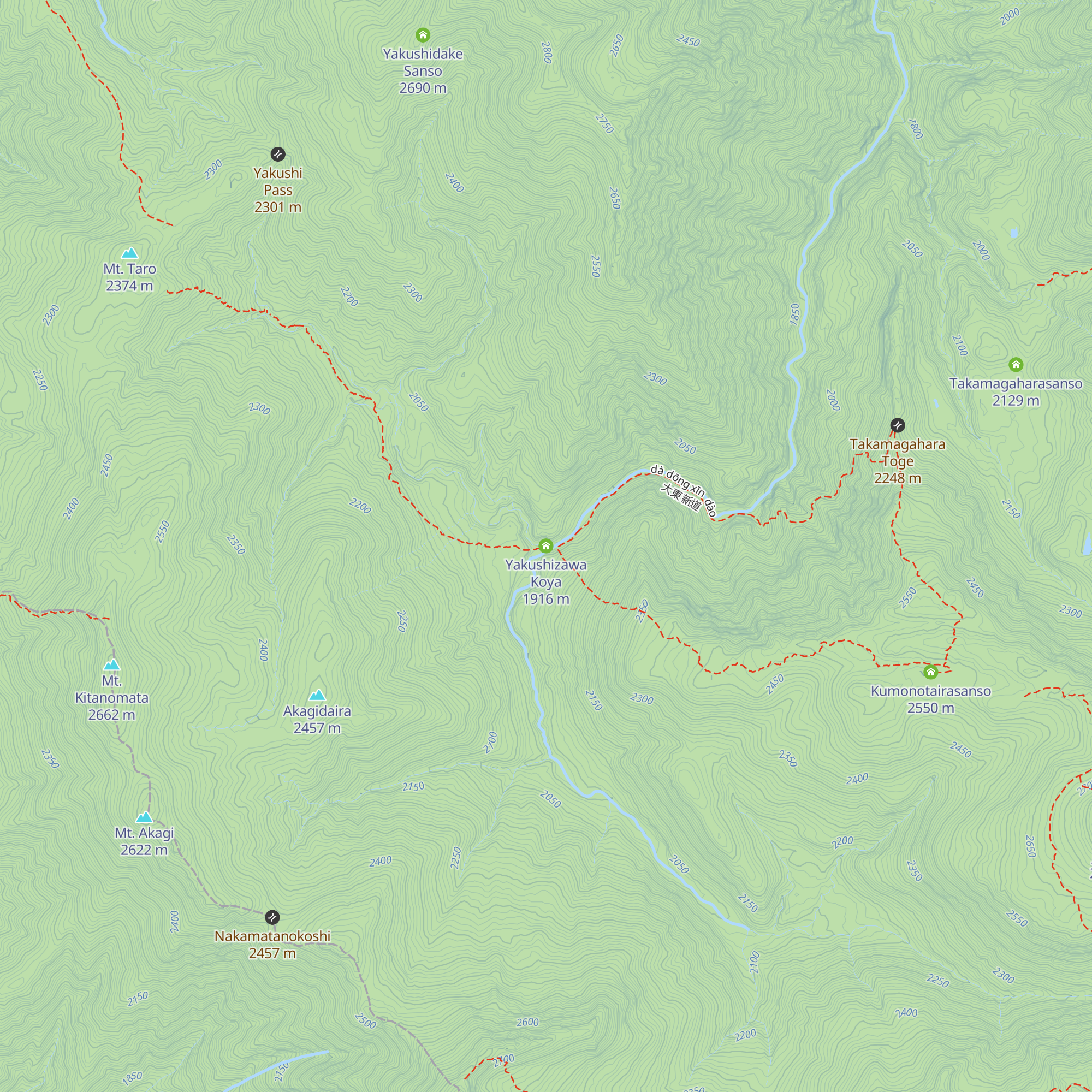 Yakushizawa Koya map