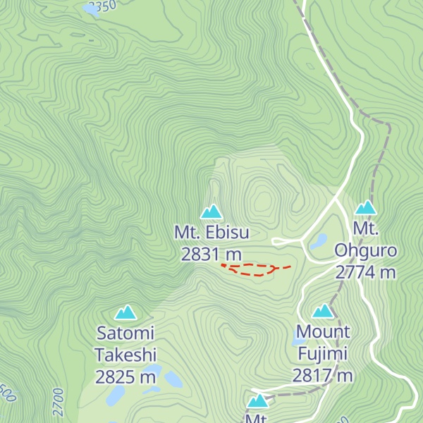 Map of Mt. Ebisu