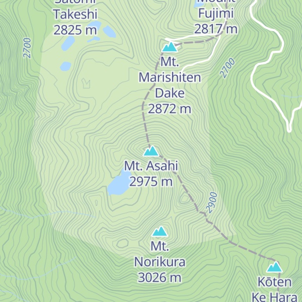 Map of Mt. Asahi