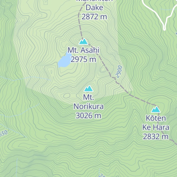 Map of Mt. Norikura