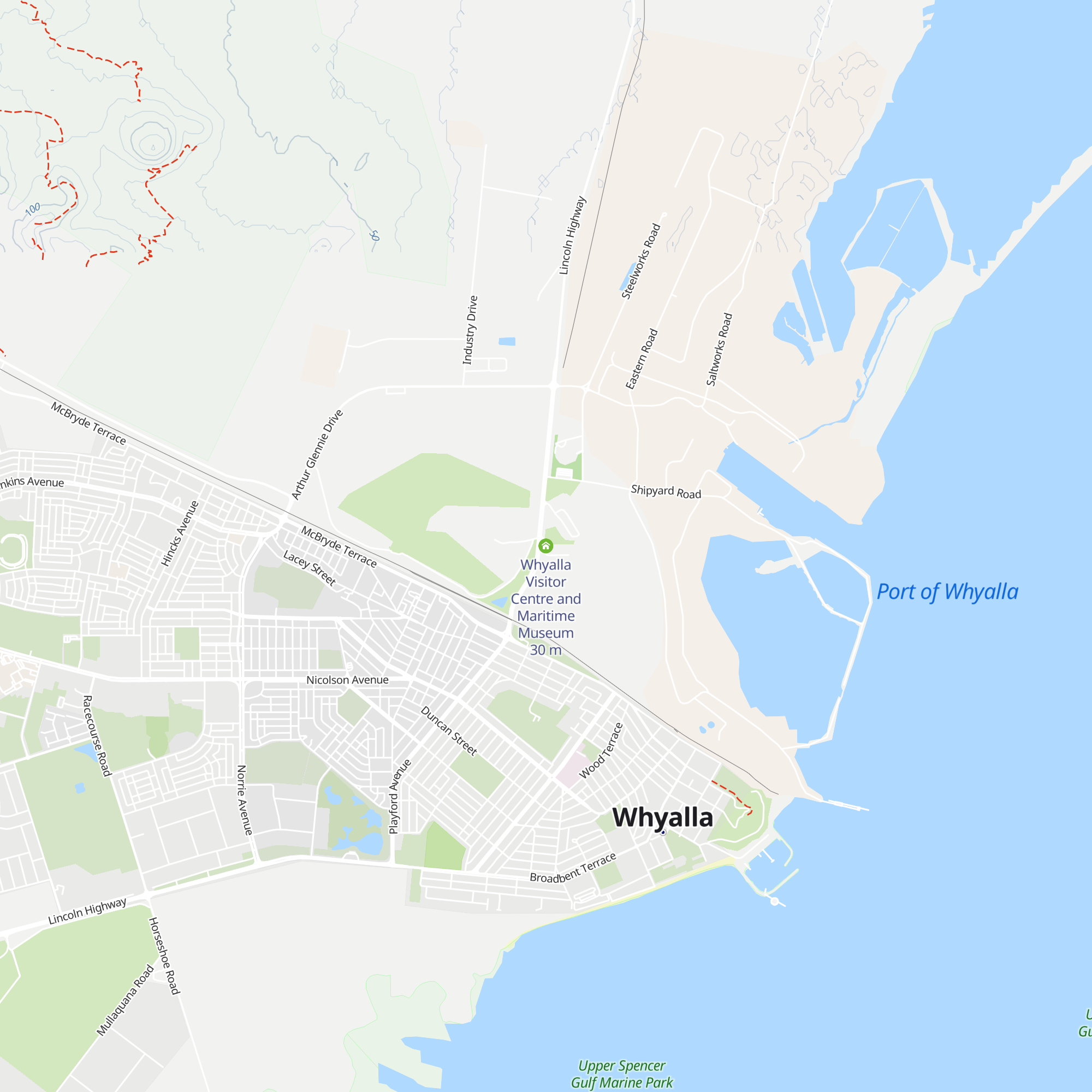 Whyalla Visitor Centre and Maritime Museum map