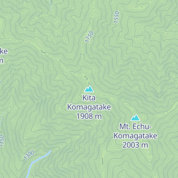 Map of Kita Komagatake