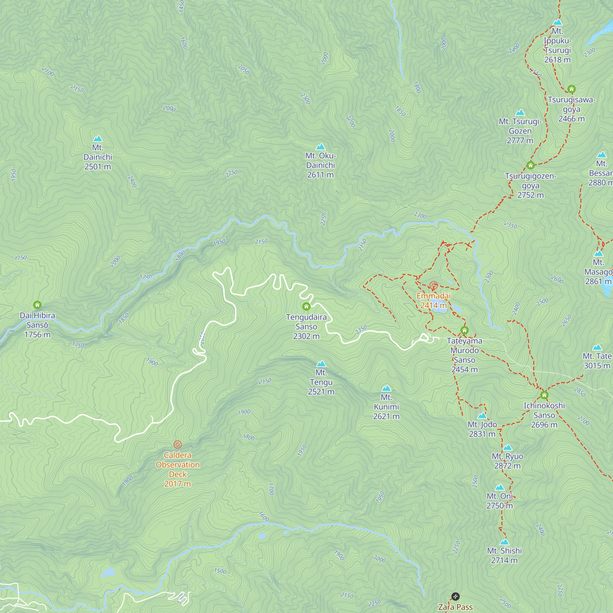 Tengudaira Sanso map