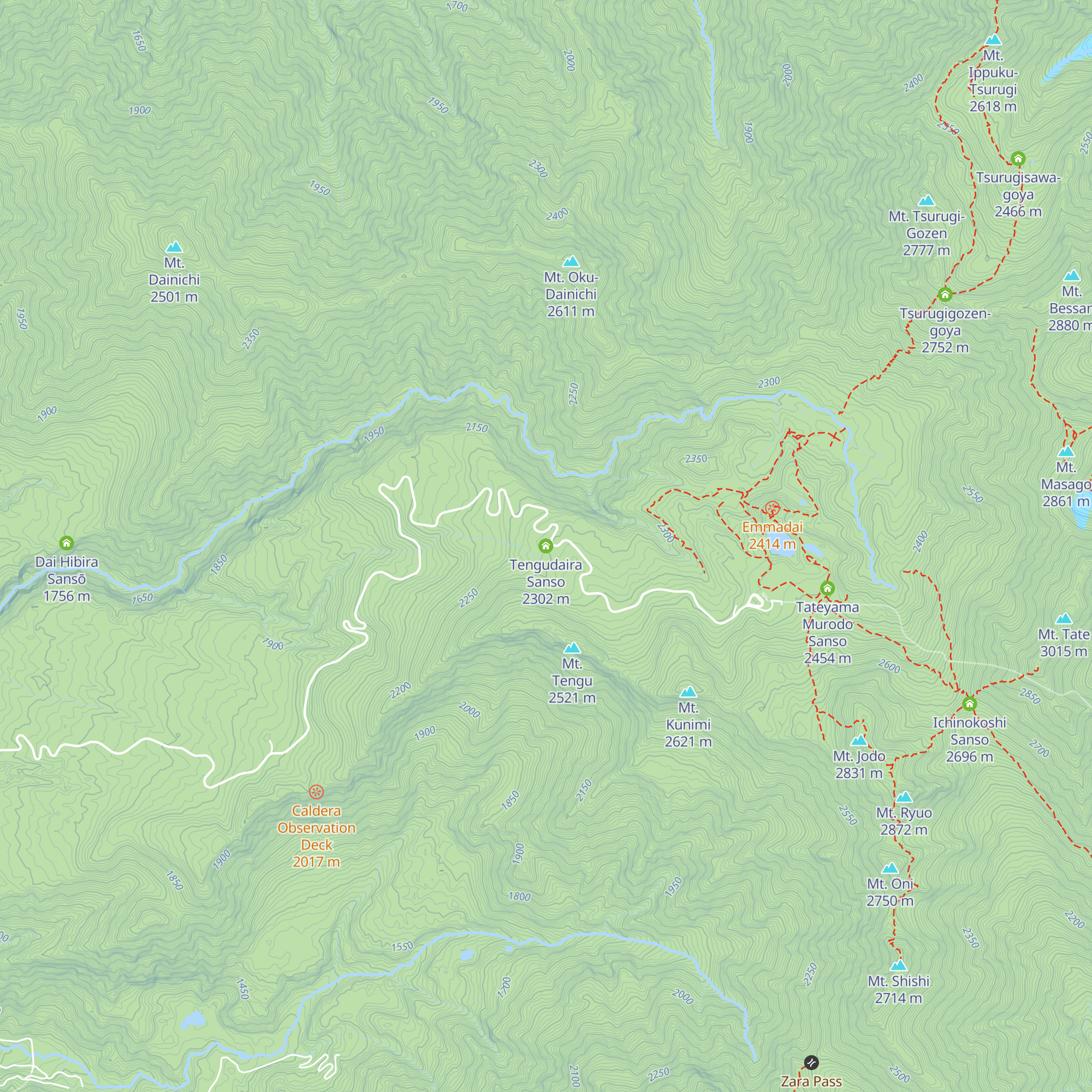 Tengudaira Sanso map