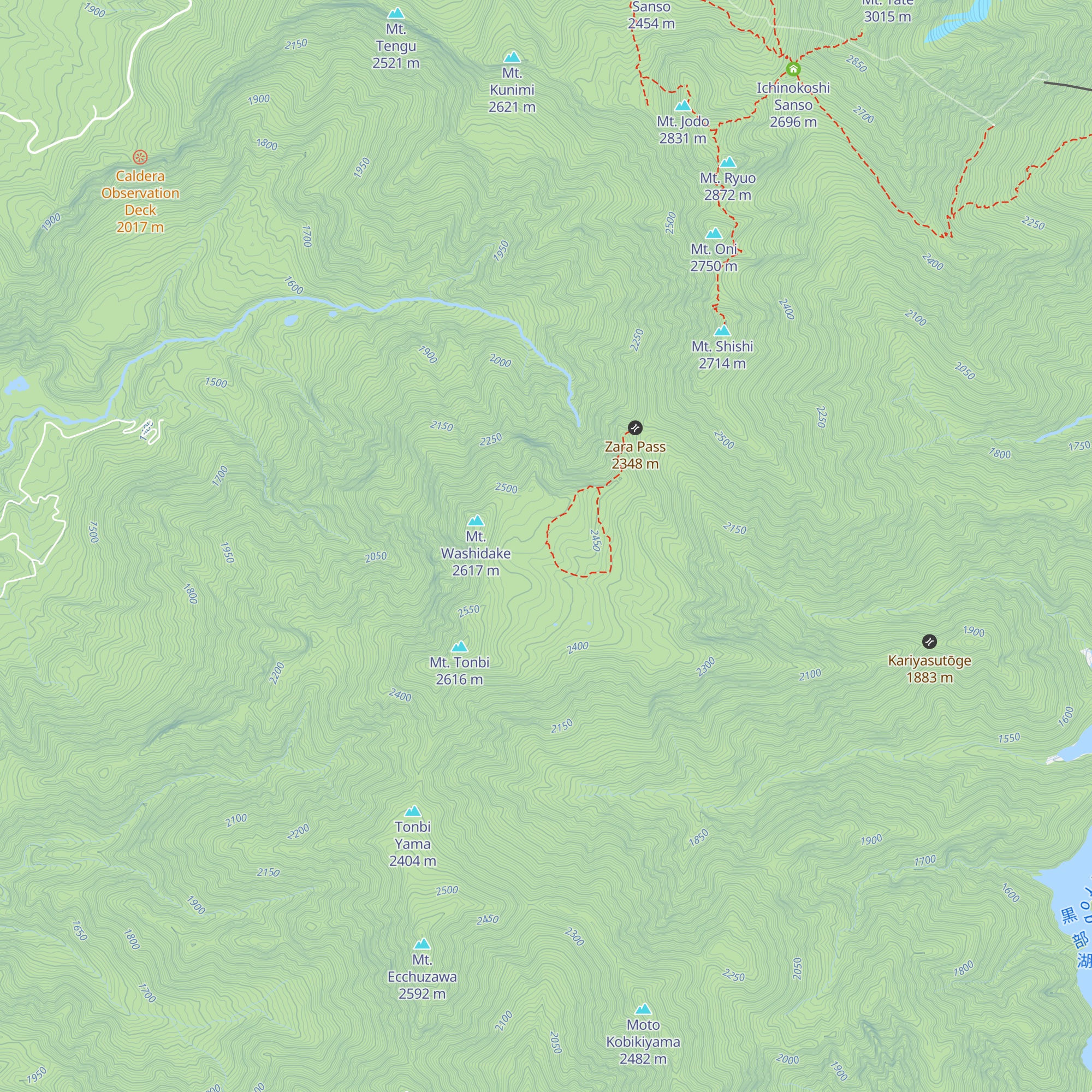 Goshiki-gahara Mountain Hut map