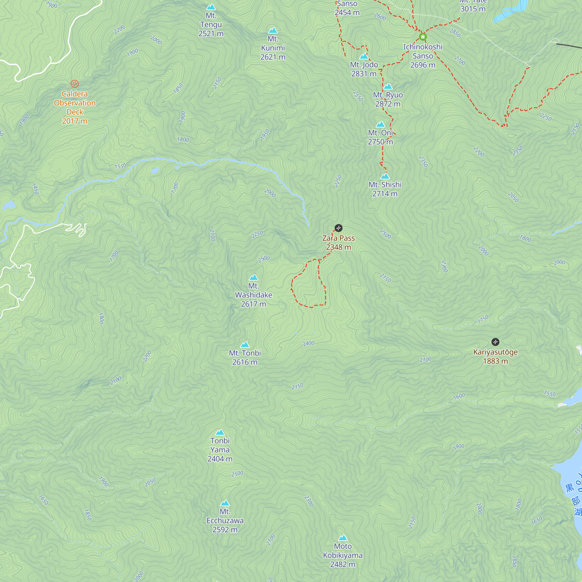 Goshiki-gahara Mountain Hut map