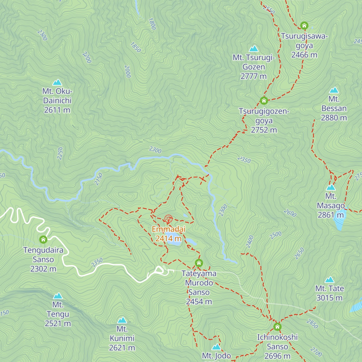Raichozawa Hutte map