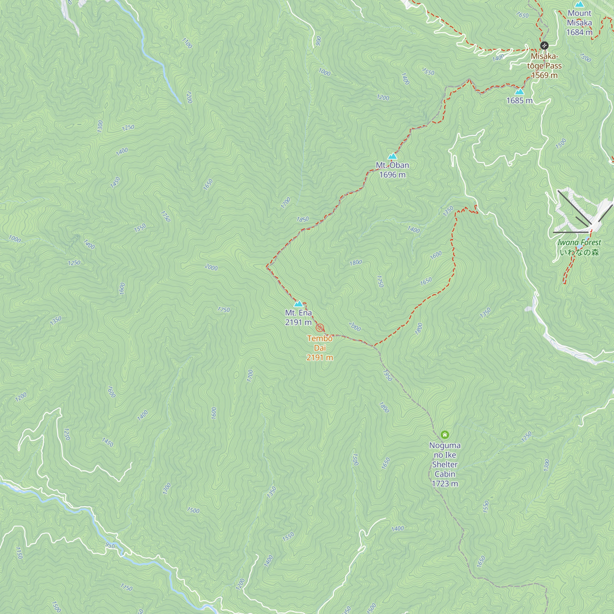 Mt. Ena Emergency Shelter map