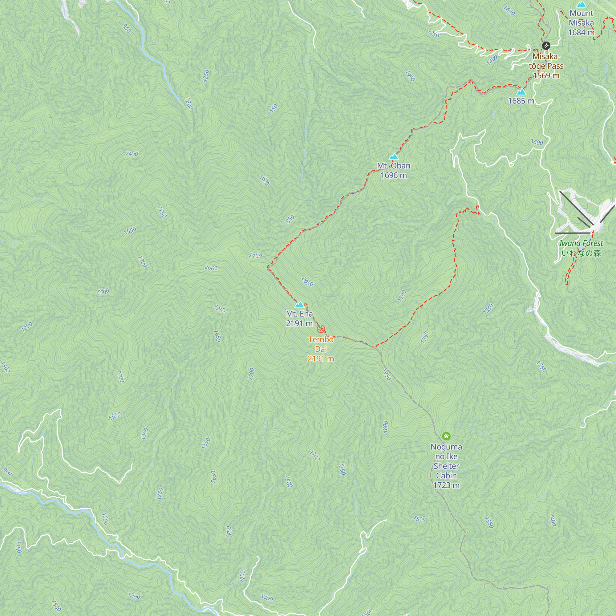 Mt. Ena Emergency Shelter map