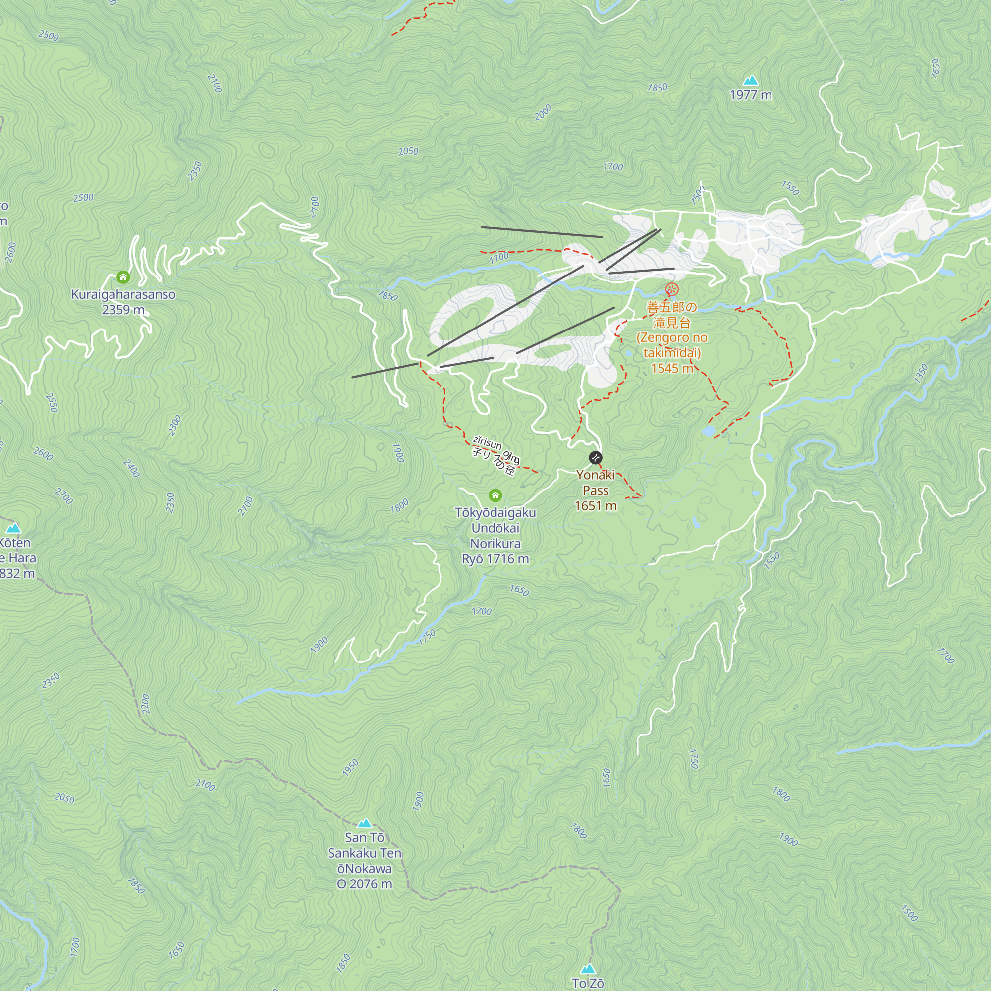 Tōkyōdaigaku Undōkai Norikura Ryō map