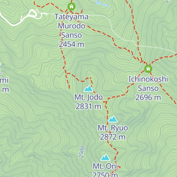 Map of Mt. Jodo