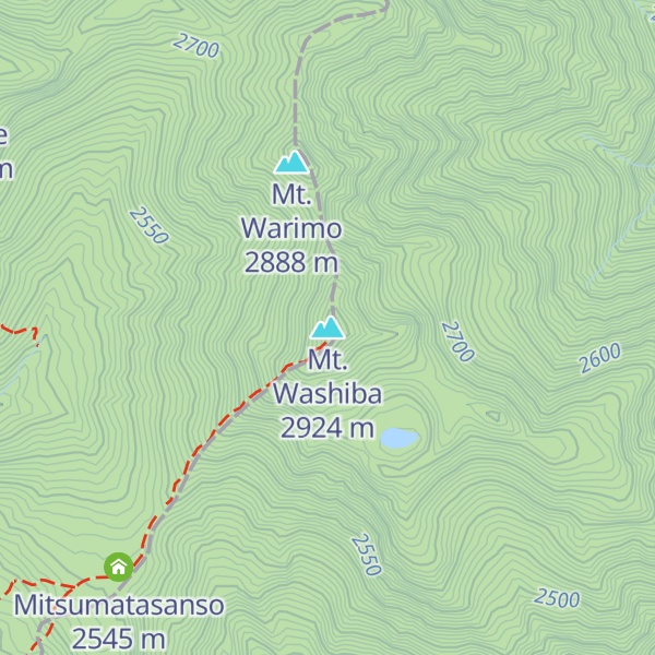 Map of Mt. Washiba