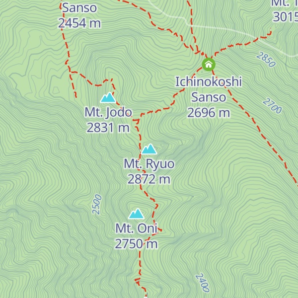 Map of Mt. Ryuo