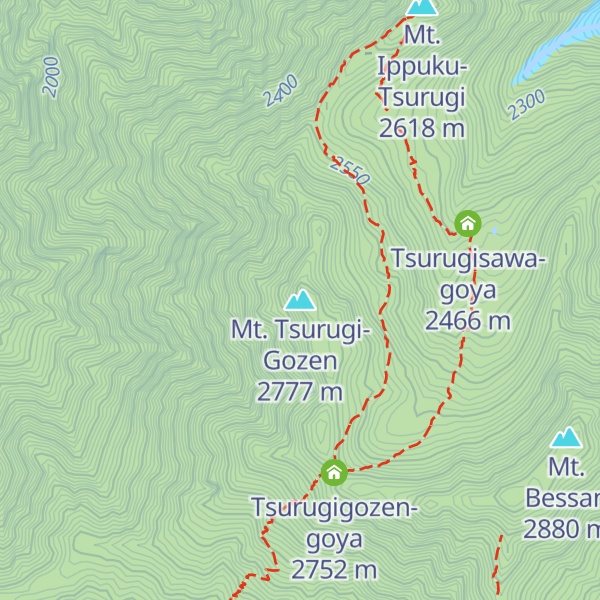 Map of Mt. Tsurugi-Gozen