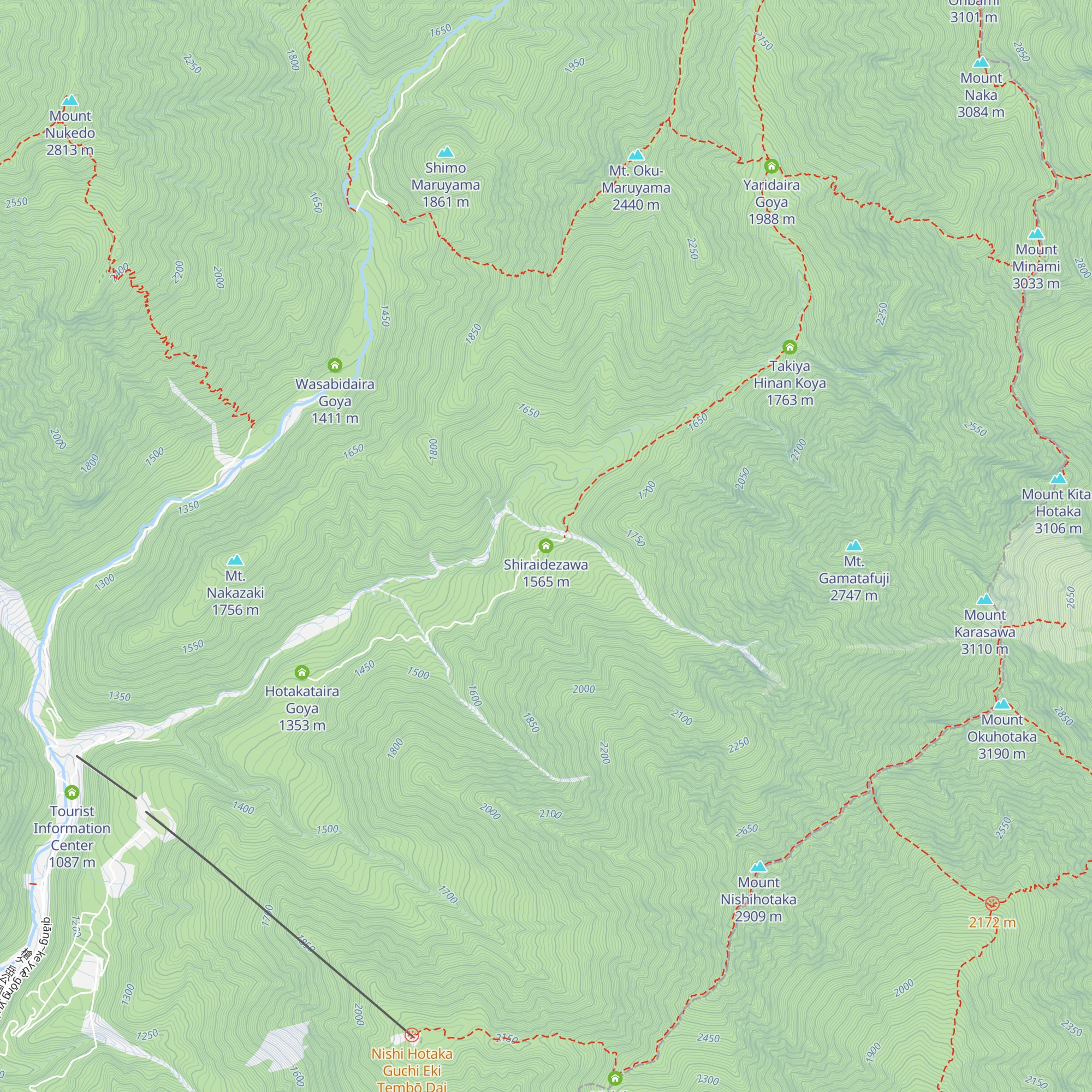 Shiraidezawa map