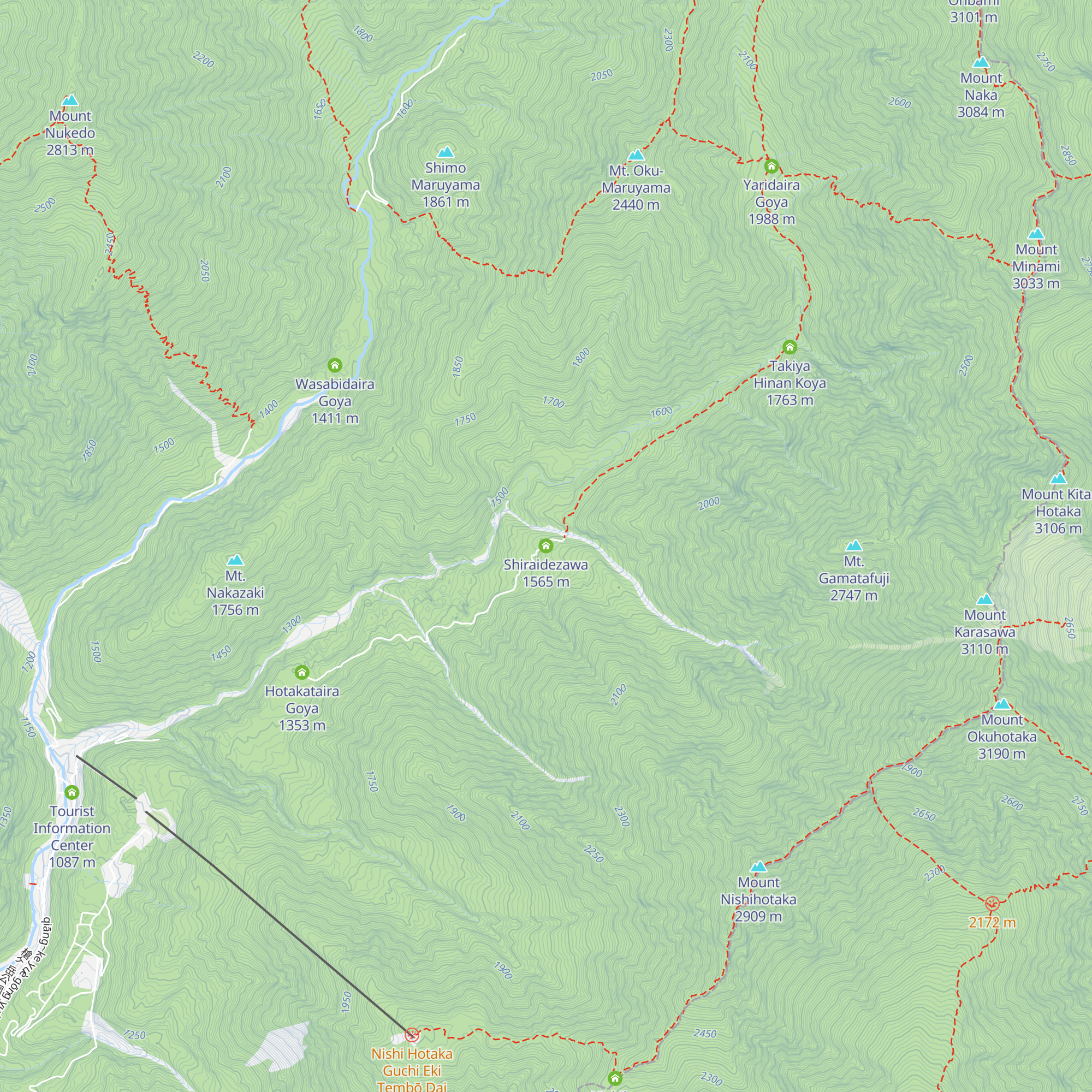 Shiraidezawa map