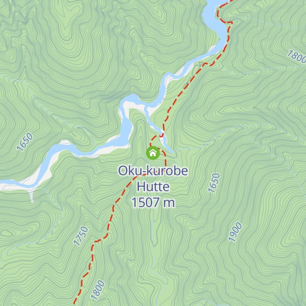 Map of Oku-kurobe Hutte