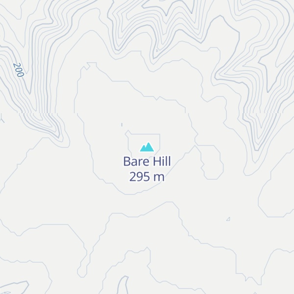 Map of Bare Hill