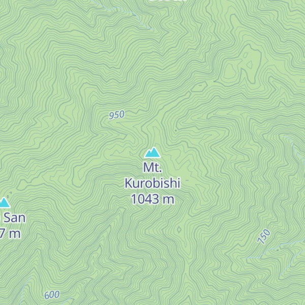Map of Mt. Kurobishi