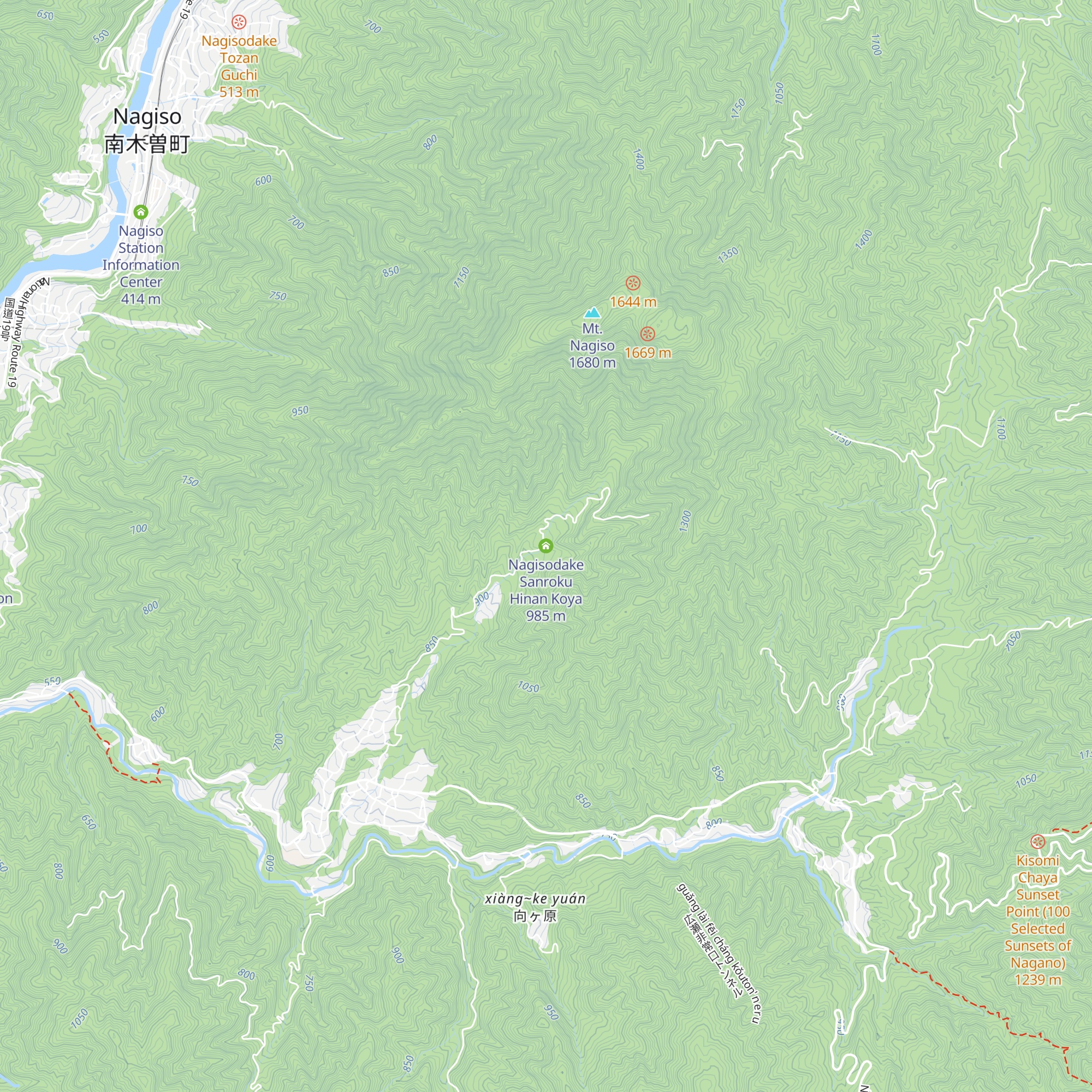 Nagisodake Sanroku Hinan Koya map