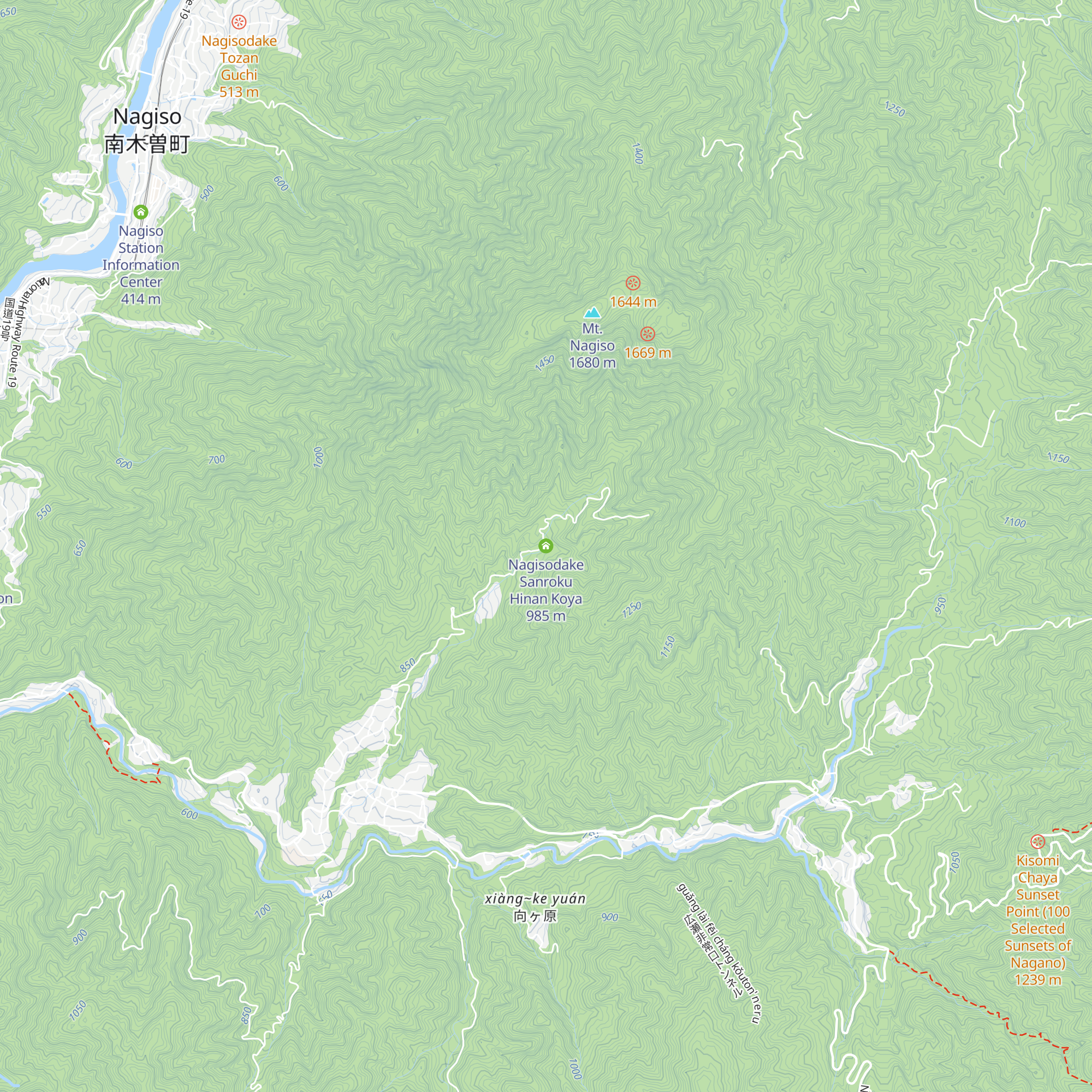 Nagisodake Sanroku Hinan Koya map