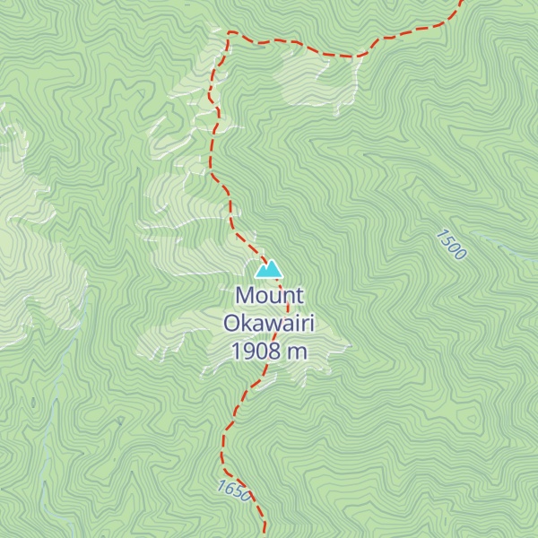 Map of Mount Okawairi