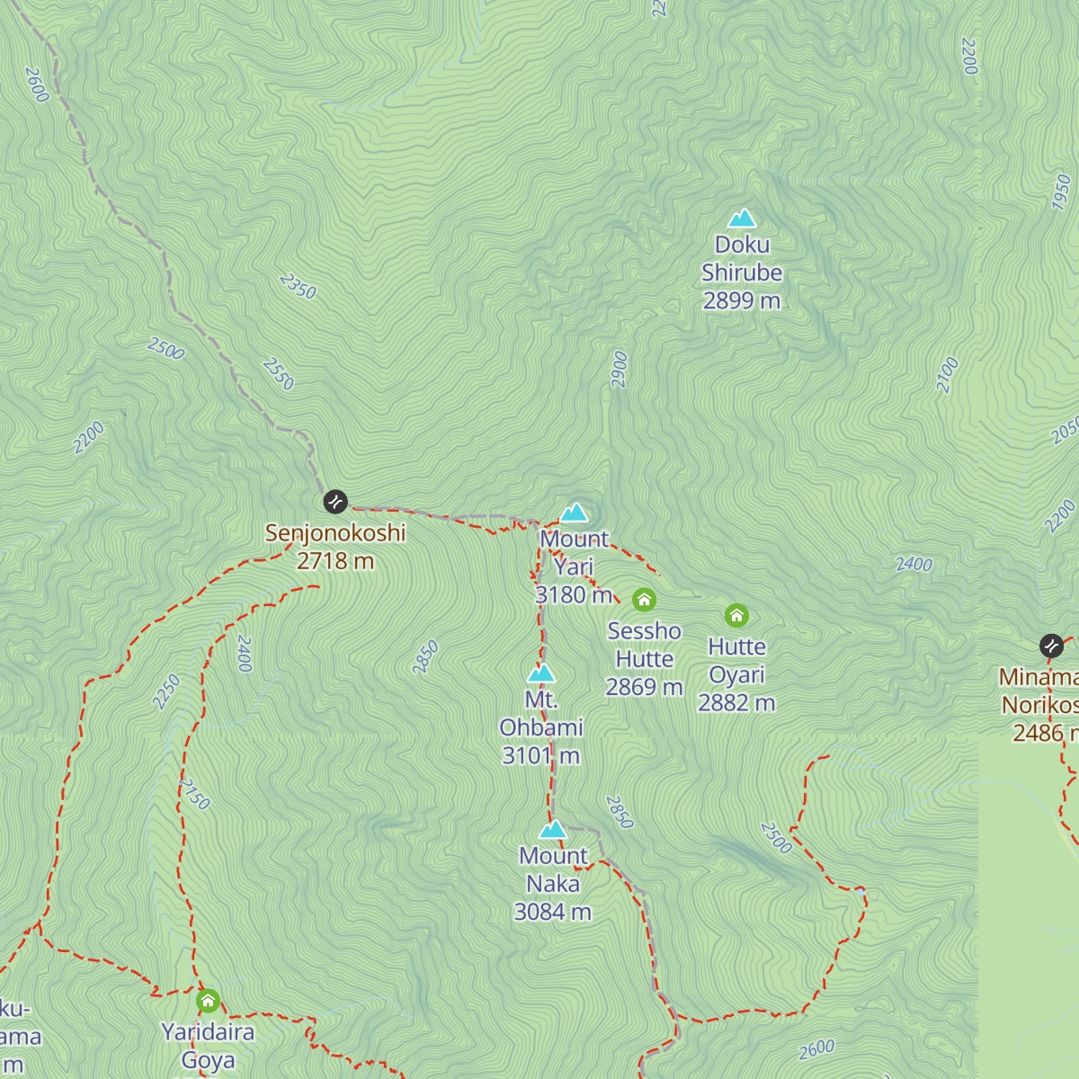 Yarigatake Sanso map