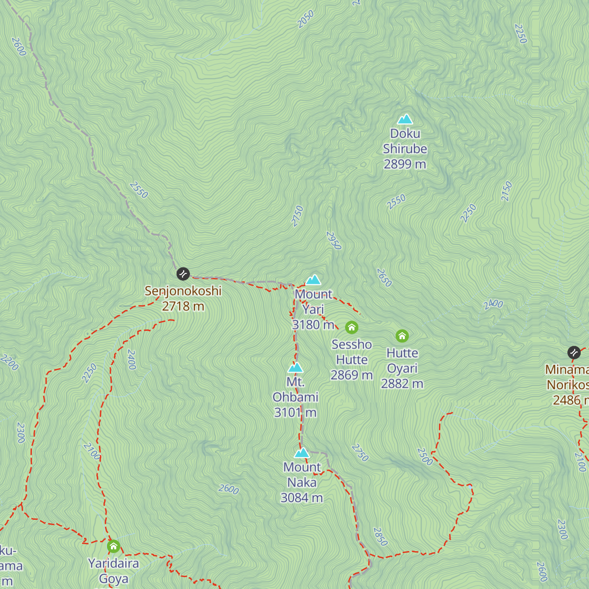 Yarigatake Sanso map