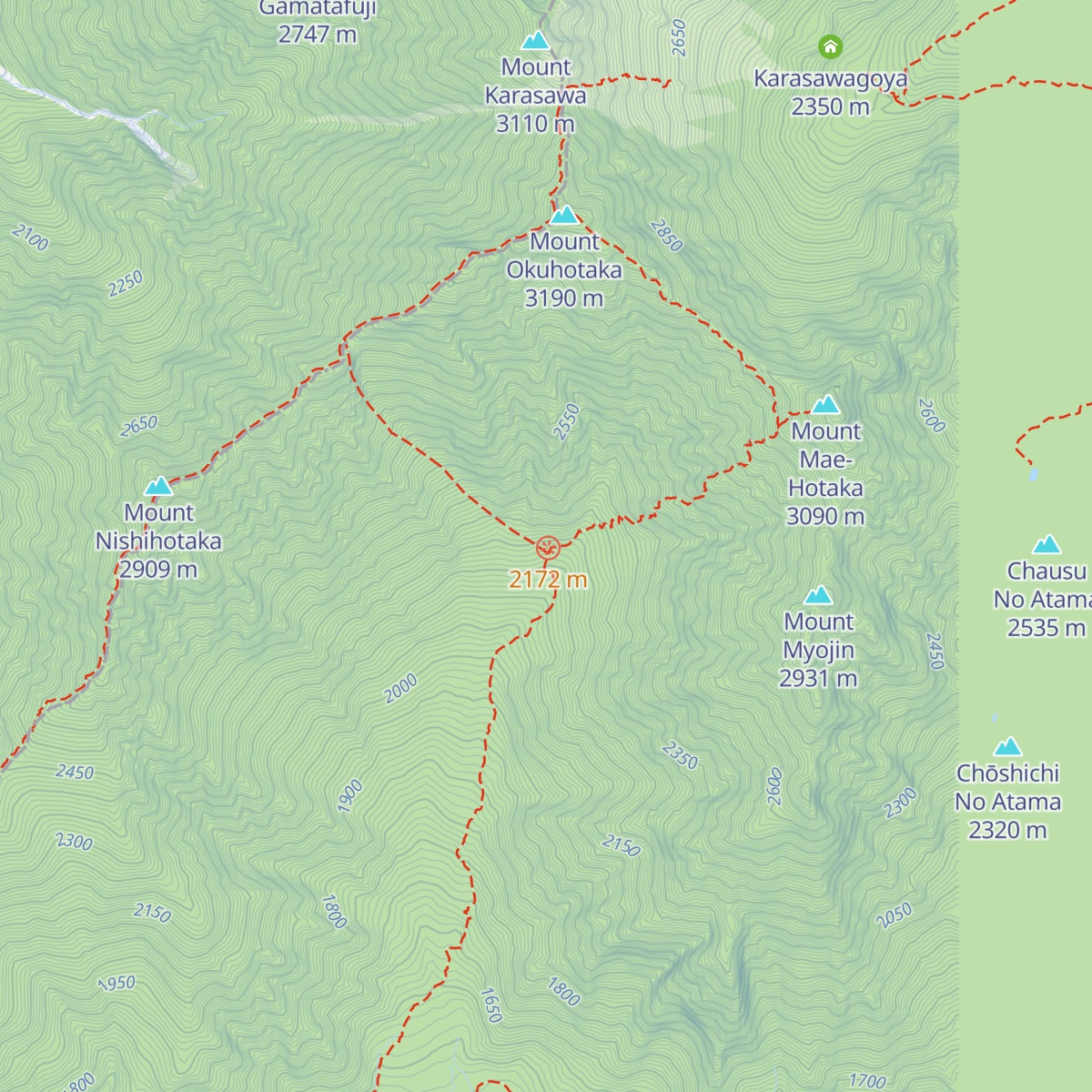 Dakesawa Hut map