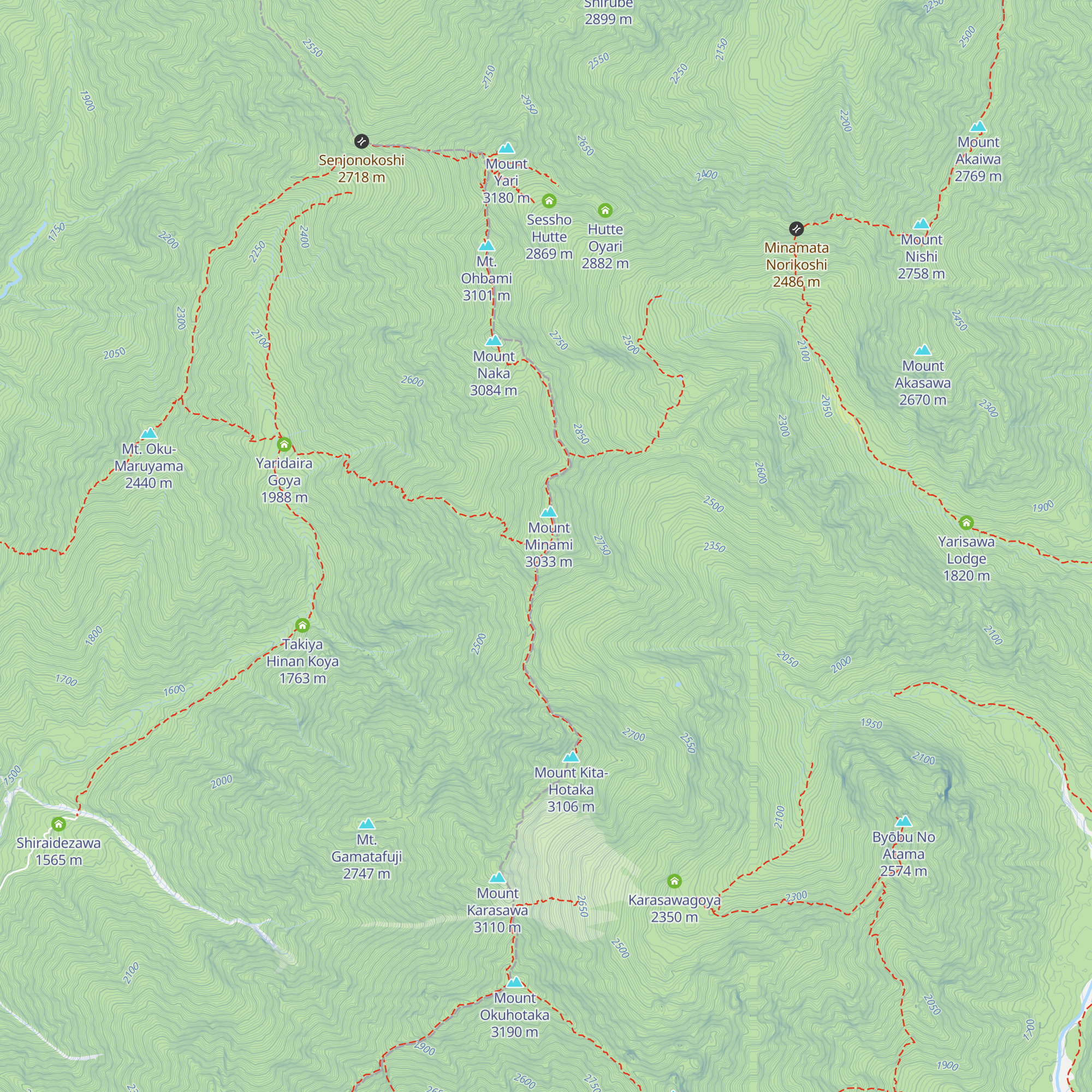 Minamidakegoya map
