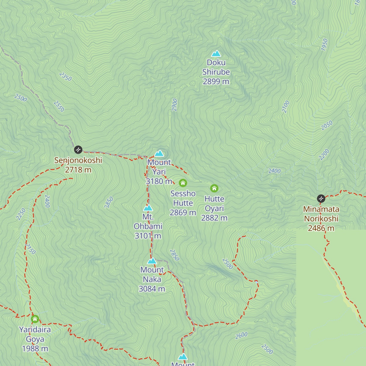 Sessho Hutte map