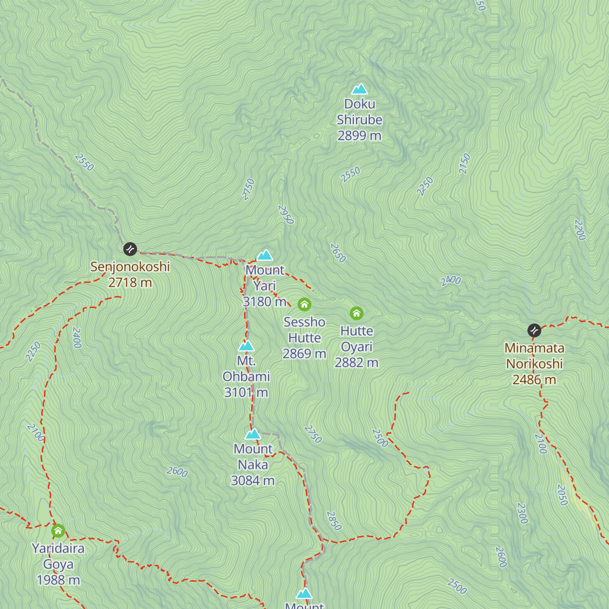 Sessho Hutte map