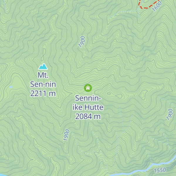 Map of Sennin-ike Hutte