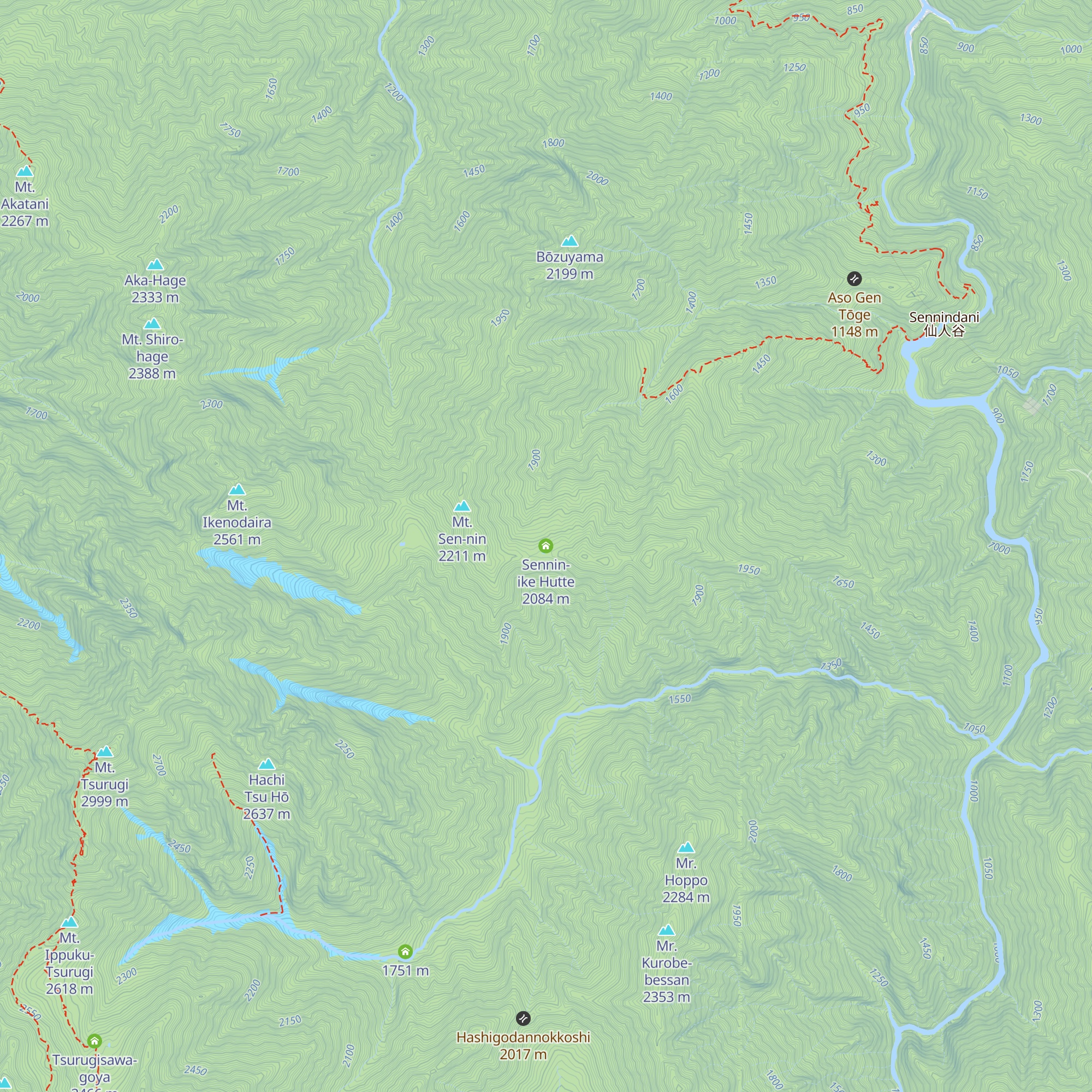 Sennin-ike Hutte map
